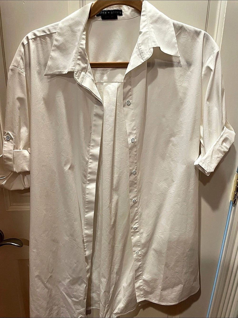 alice + olivia White Button Down Shirt